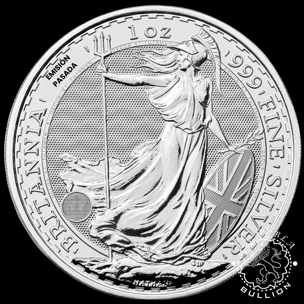 Moneda de Plata Britannia 1 oz BU – Reino Unido – Emisión Pasada (VM) - Reverso