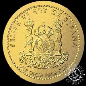 Moneda de Oro Lince 1/10 oz Proof Inverso - España - 2022