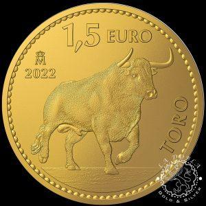 Moneda de Oro Toro 1 oz Proof Inverso - España - 2022