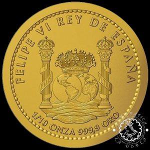 Moneda de Oro Toro 1/10 oz Proof Inverso - España - 2023