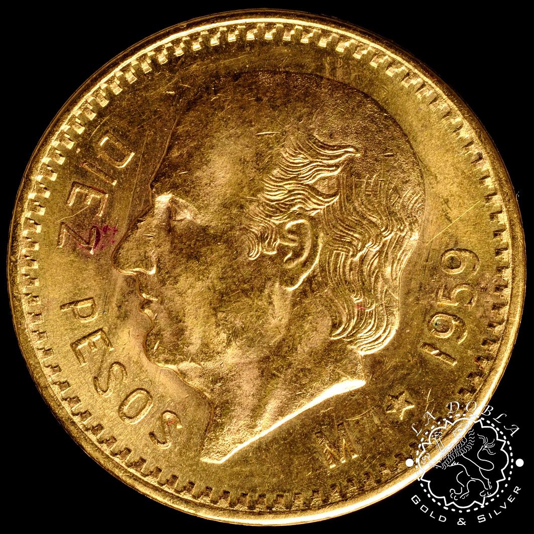 Moneda de Oro 10 Pesos - Hidalgo - México - Año Aleatorio