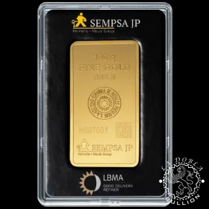 Lingote de Oro 100 g - SEMPSA_reverso slab