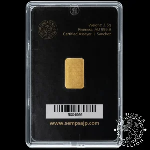 Lingote de Oro 2-5 g - SEMPSA_anverso slab
