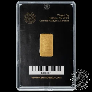 Lingote de Oro 5 g - SEMPSA_anverso slab