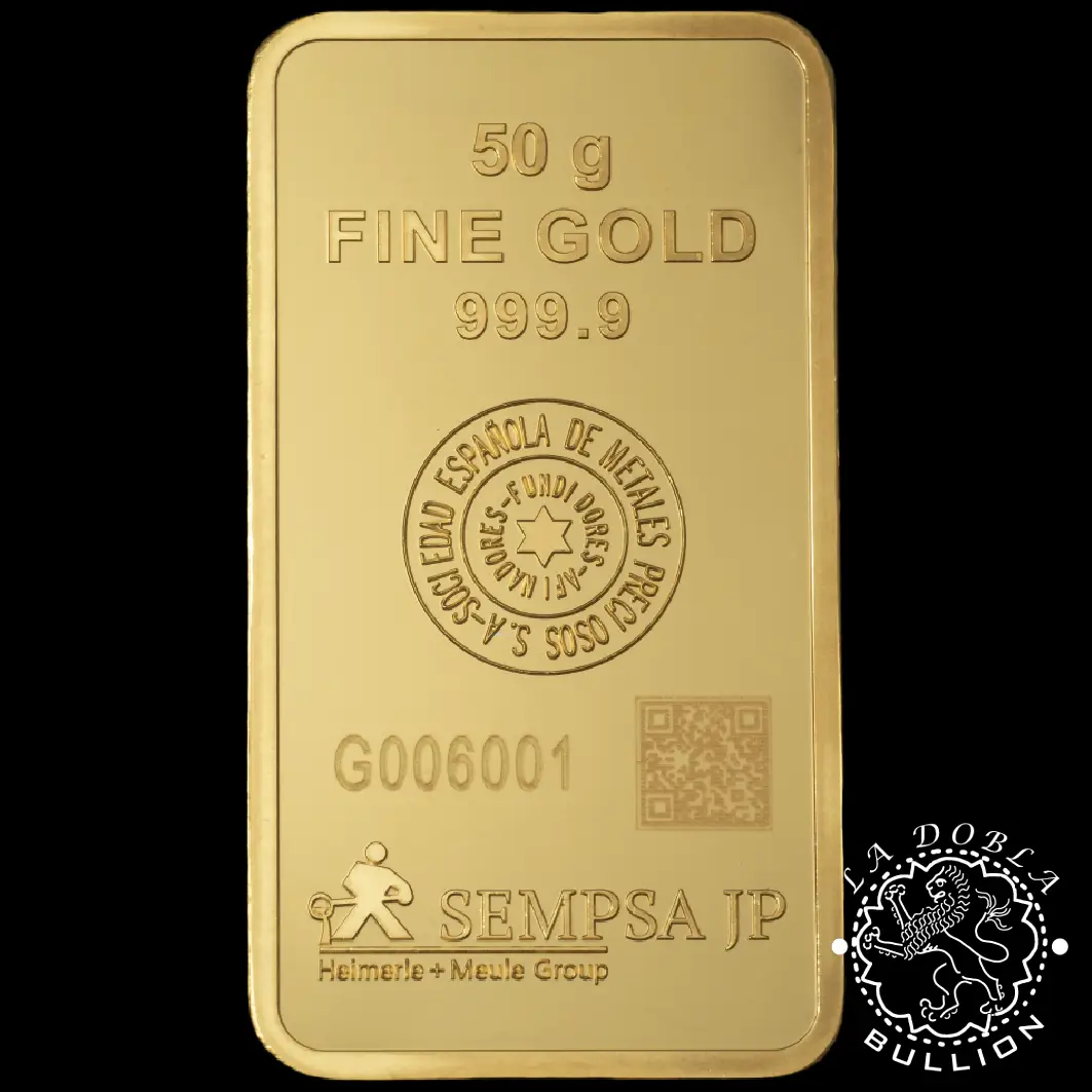 Lingote de Oro 50 g - SEMPSA_reverso