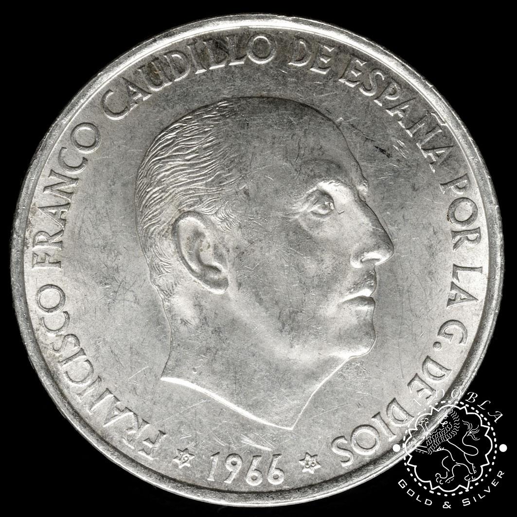 Moneda de Plata de 100 Pesetas Circulada - España - 1966 - 1970 - Imagen 2
