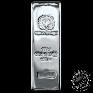 Lingote 100 oz de Plata - GERMANIA MINT_anverso