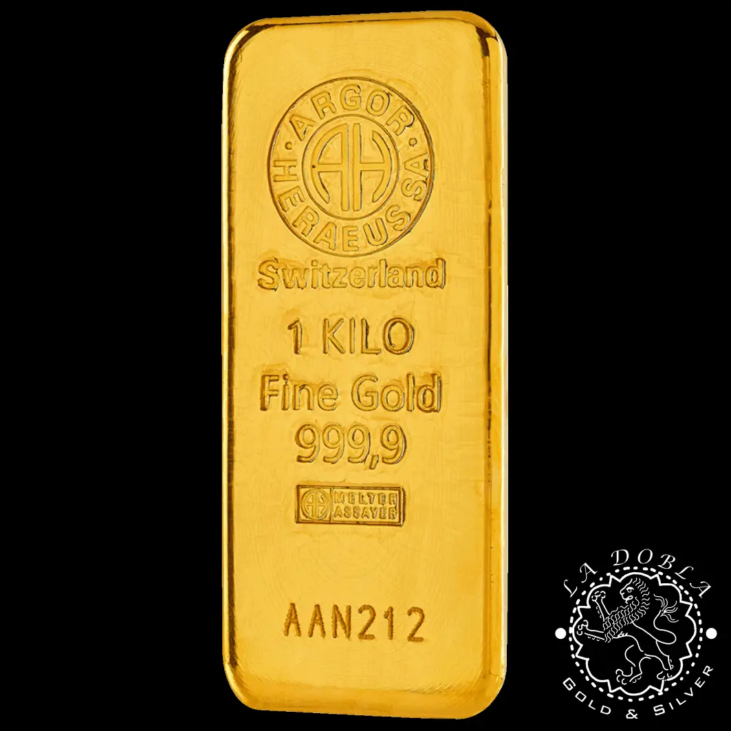 Lingote 1000 g de Oro - ARGOR-HERAEUS