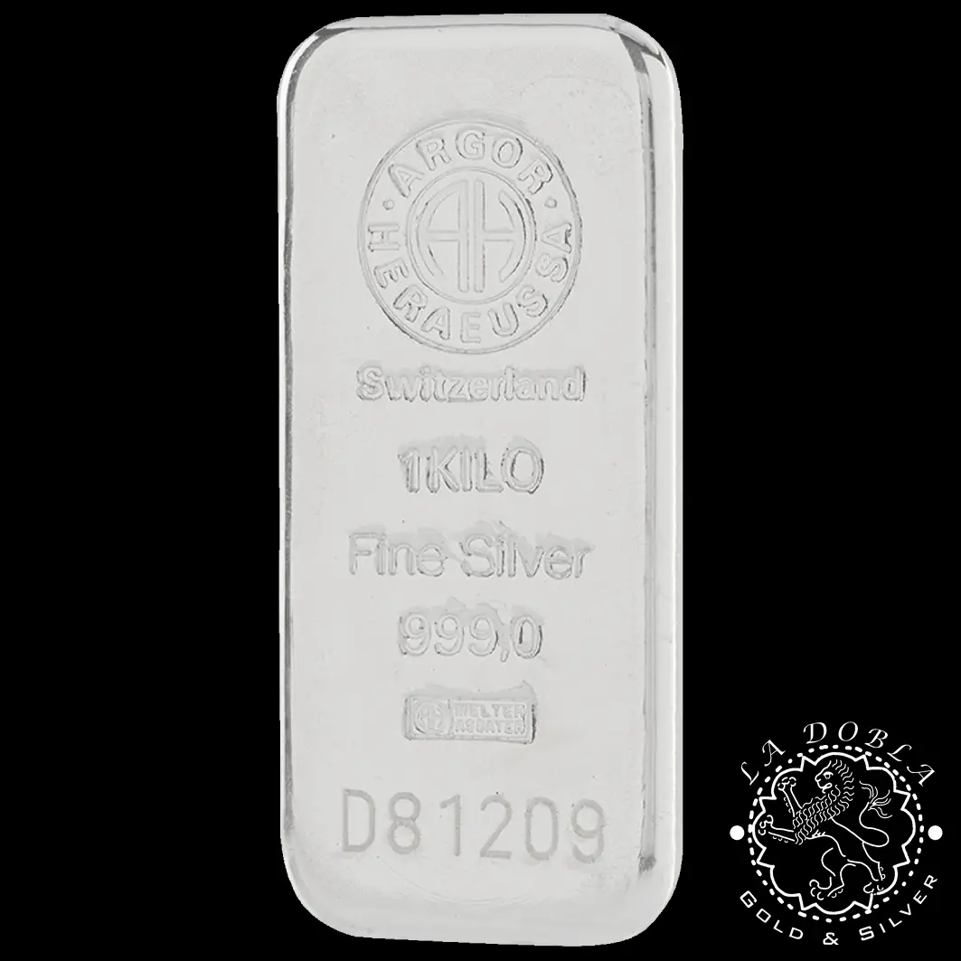 Lingote 1000 g de Plata - ARGOR-HERAEUS