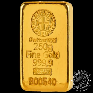 Lingote 250 g de Oro - ARGOR-HERAEUS