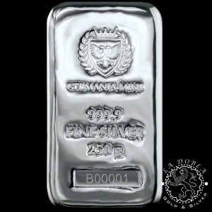 Lingote 250 g de Plata - GERMANIA MINT_anverso