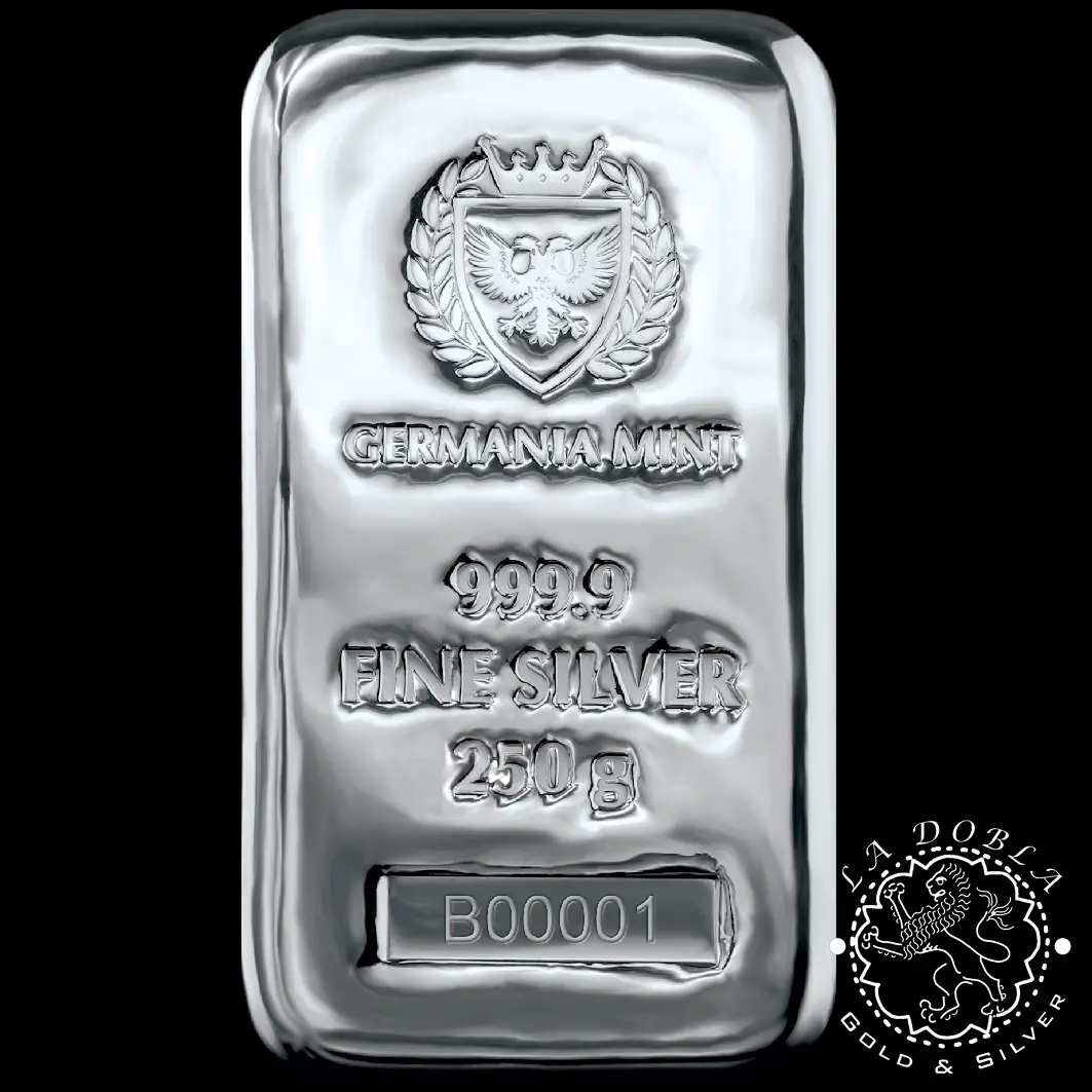 Lingote 250 g de Plata - GERMANIA MINT_anverso