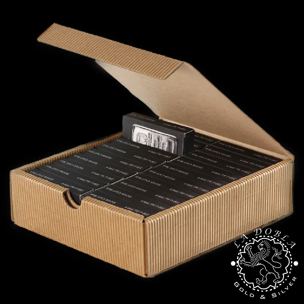 Lingote 250 g de Plata - GERMANIA MINT_caja 20 abierta