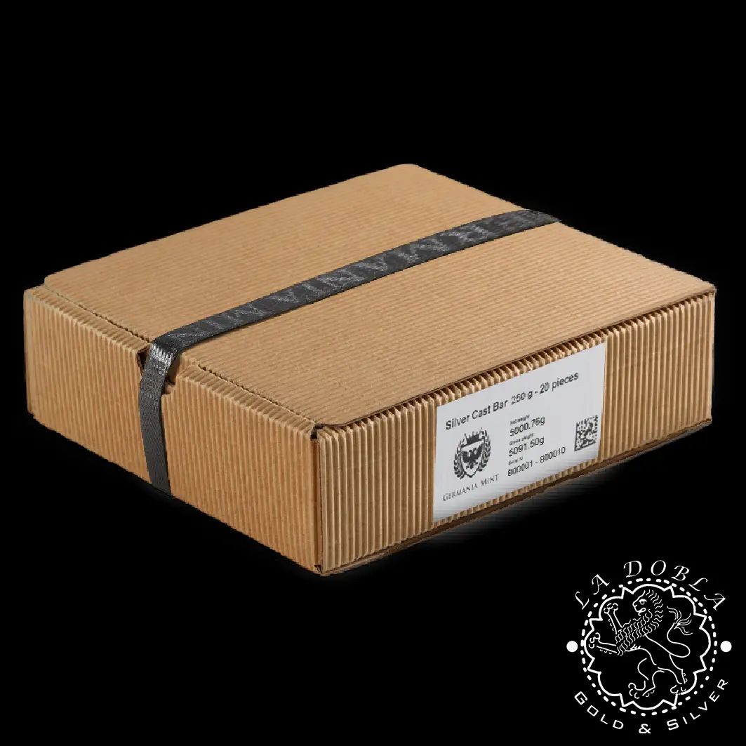 Lingote 250 g de Plata - GERMANIA MINT_caja 20