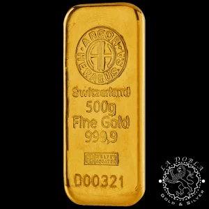 Lingote 500 g de Oro - ARGOR-HERAEUS