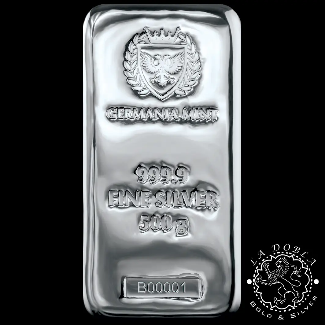 Lingote 500 g de Plata - GERMANIA MINT_anverso