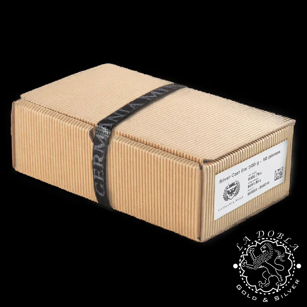 Lingote 500 g de Plata - GERMANIA MINT_caja 10