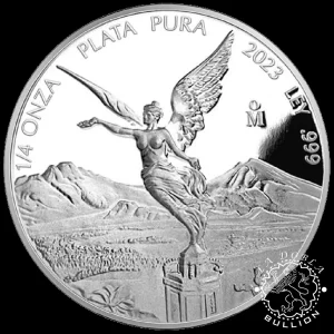 2023 - 1-4 Onza de Plata Proof - Libertad - MÉXICO_reverso