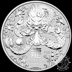 2024 - 1 onza de Plata - Lunar Series III - Year of the Dragon - AUSTRALIA_reverso