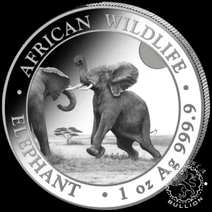 2024 - 1 Onza de Plata BU - Elefante - SOMALIA_reverso