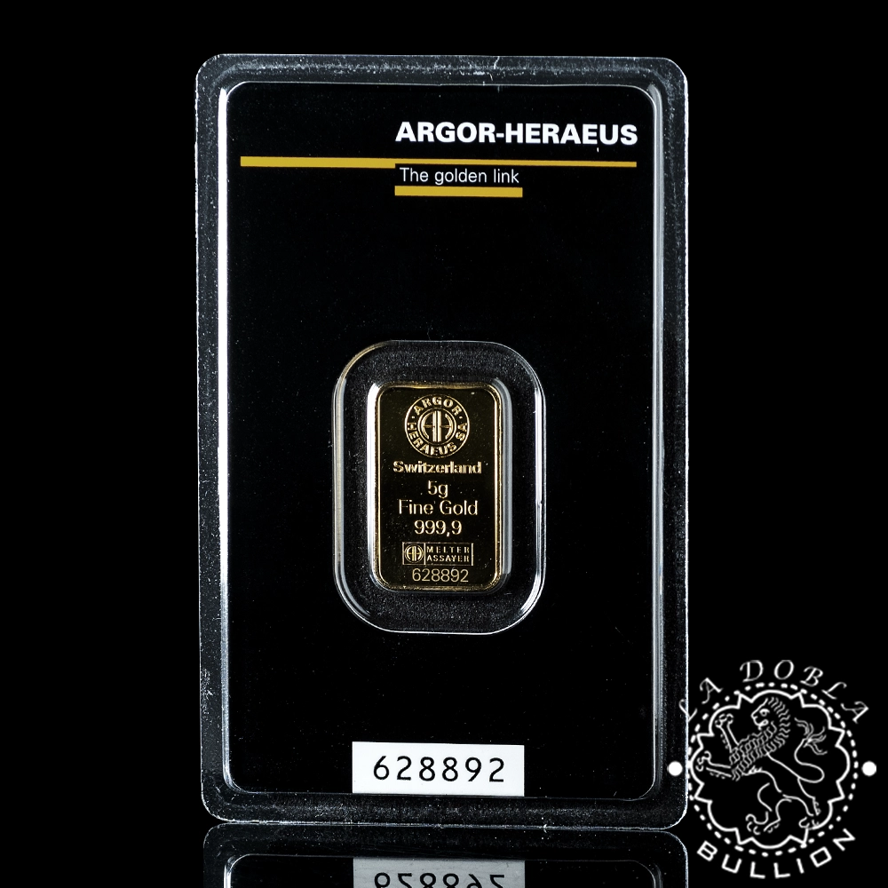 Lingote de Oro 5 g – ARGOR-HERAEUS - Anverso