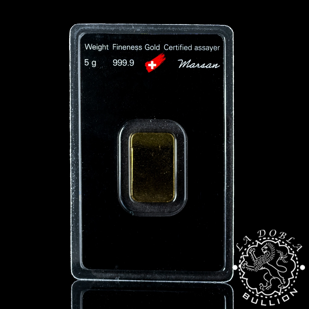 Lingote de Oro 5 g – ARGOR-HERAEUS - Reverso