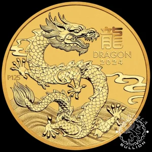 Moneda de Oro Lunar Dragon (Series III) 1-2 oz BU - Australia - 2024_reverso