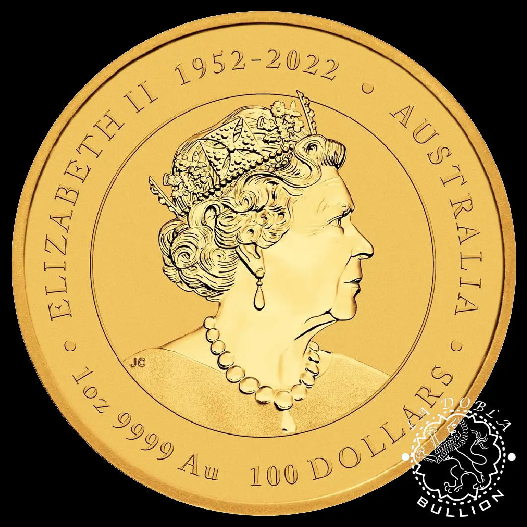 Moneda de Oro Lunar Dragon (Series III) 1 oz BU - Australia - 2024_anverso