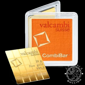 Lingote de Oro CombiBar™ 20 x 1 g - Valcambi_anverso