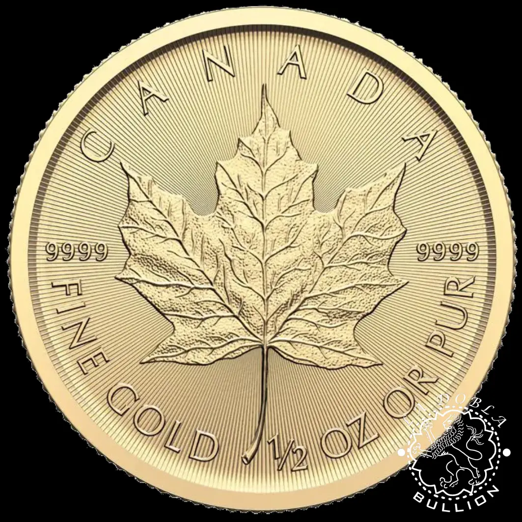 Moneda de Oro Maple Leaf 1-2 oz BU - Canadá - 2024_reverso