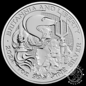 Moneda de Plata Britannia & Liberty 1 oz Bullion - Reino Unido - 2024_reverso