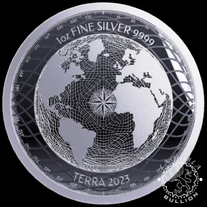 Moneda de Plata Terra 1 oz Proof Like - Niue - 2023_reverso