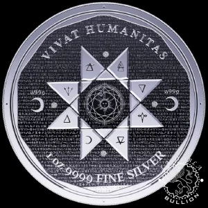 Moneda de Plata Vivat Humanitas 1 oz Proof - Tokelau - 2022_reverso