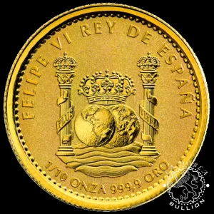 Moneda de Oro Caballo Cartujano 1-10 oz Proof Inverso - España - 2024_anverso2
