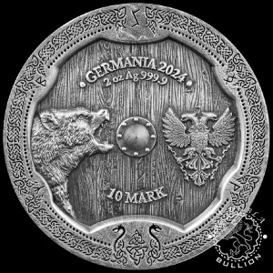 Moneda de Plata Valkyries Solveig 2 oz Altorrelieve - Germania - 2024_anverso