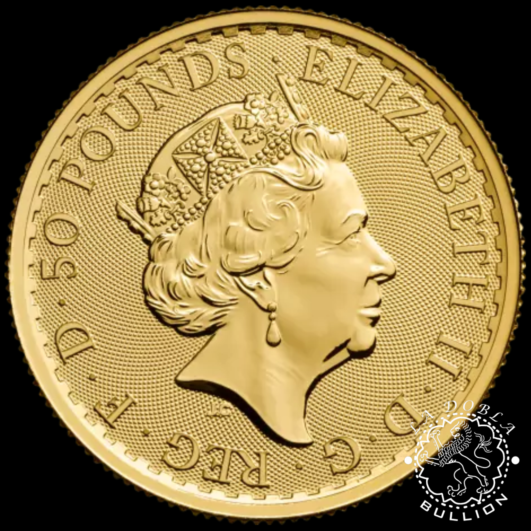 Moneda de Oro Britannia 1-2 oz BU - Reino Unido - Emisión Pasada_anverso