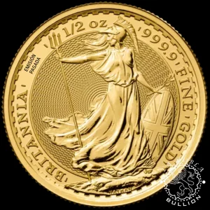 Moneda de Oro Britannia 1-2 oz BU - Reino Unido - Emisión Pasada_reverso