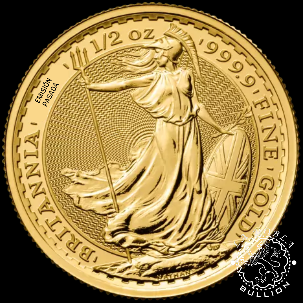 Moneda de Oro Britannia 1-2 oz BU - Reino Unido - Emisión Pasada_reverso