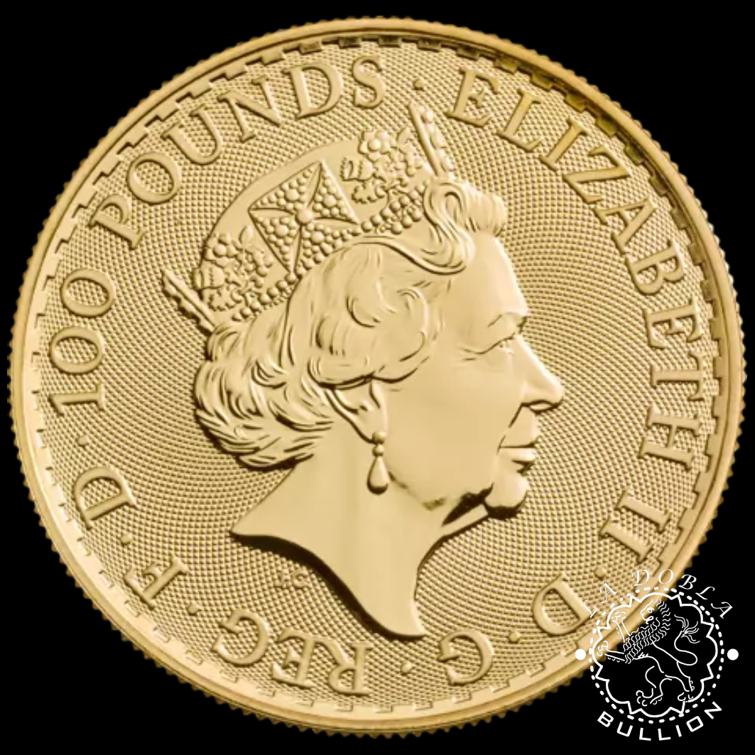 Moneda de Oro Britannia 1 oz BU - Reino Unido - Emisión Pasada_anverso