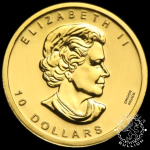Moneda De Oro Maple Leaf 1-4 oz BU - Canadá - EMISIÓN PASADA