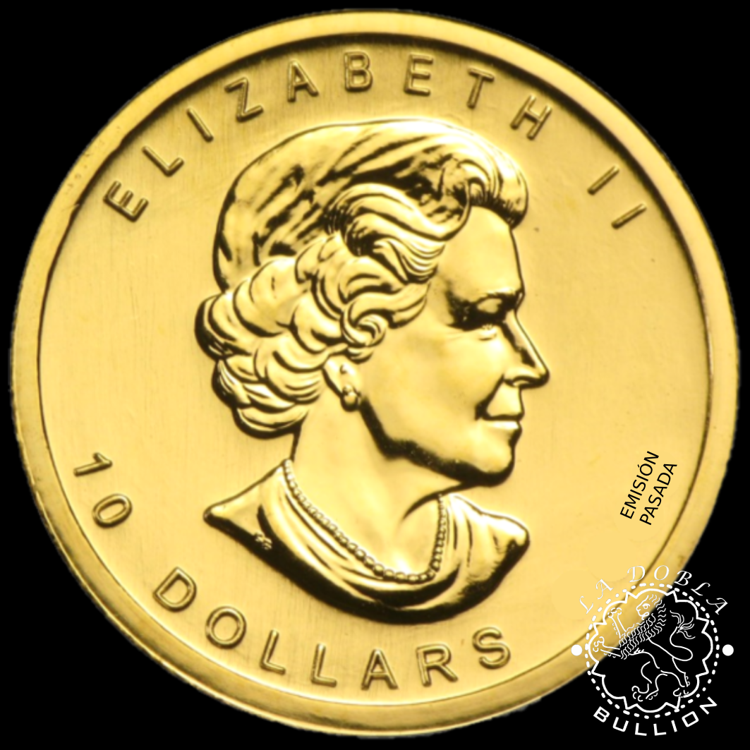 Moneda De Oro Maple Leaf 1-4 oz BU - Canadá - EMISIÓN PASADA
