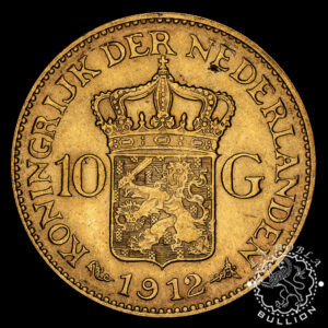 Moneda de Oro 10 Florines Holandeses Guillermina - Países Bajos - 1875 a 1933 - Reverso