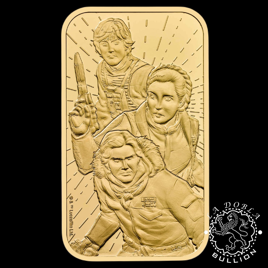 Lingote De Oro Star Wars Light Side 1 Oz The Royal Mint – 2024 - Reverso