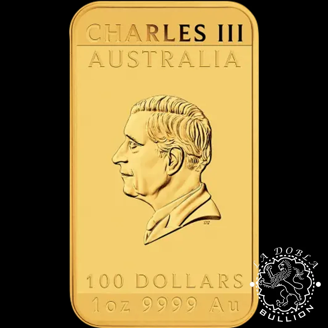 Lingote-Moneda de Oro Dragón Rectangular 1oz BU - Australia - 2024 - Reverso