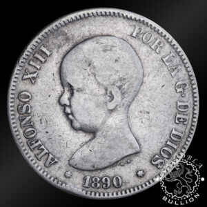 1870 - 1898 - 5 Pesetas de Plata - ESPAÑA - Anverso
