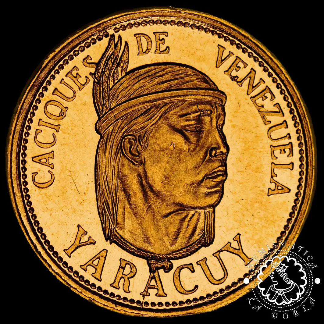 Moneda de Oro Caciques de Venezuela - 1.5 gramos - 1961 - Imagen 4