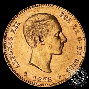 Moneda de Oro 25 Pesetas - España - 1877 - 1885