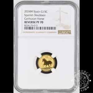 Moneda de Oro Caballo Cartujano Décimo oz Proof Inverso - España - 2024 - NGC Reverse PF 70 - Reverso