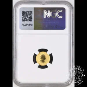 Moneda de Oro Serie Lunar III Conejo Veinteavo oz BU - Australia - 2023 - NGC MS69 - Anverso Encapsulado