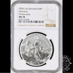 Moneda de Plata Germania 1 oz BU - Germania - 2024 - Encapsulada por NGC - Reverso